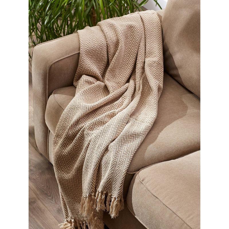 50"x60" Handloom Chevron Throw Blanket - Design Imports