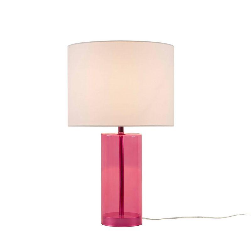 510 Design 12"x20.5" Neonova Glass Vibrant Color Playful (Includes LED Light Bulb) Table Lamp Pink