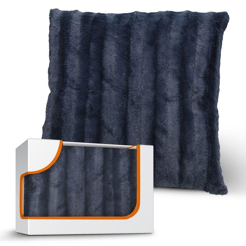 Cheer Collection Faux Fur Pillow Cover