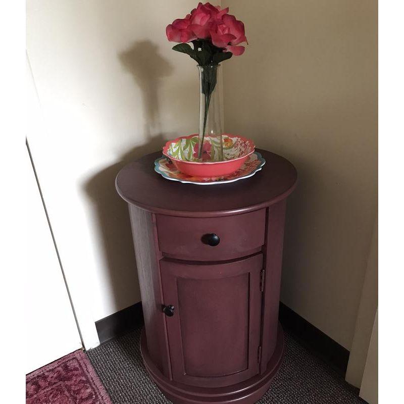 Tabitha Swivel Accent Table - AMH5712D - Dark Cherry - Safavieh Couture