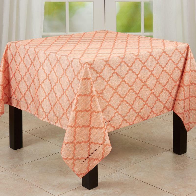 Saro Lifestyle Tablecloth With Laser-Cut Hemstitch Border