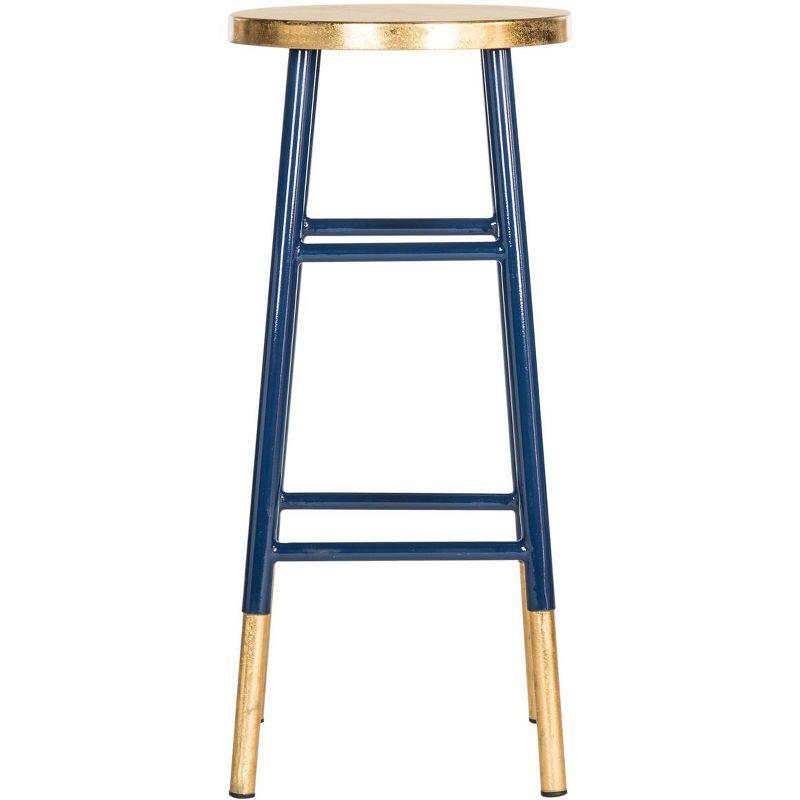 Navy and Dipped Gold 30" Transitional Metal Bar Stool