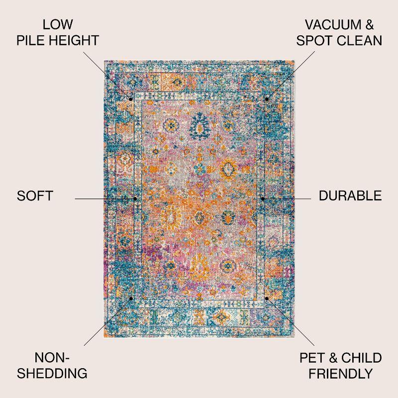 Bohemian FLAIR Boho Vintage Faded Area Rug - JONATHAN Y