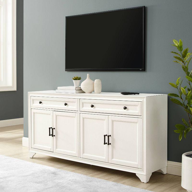 Tara Distressed White Modern Farmhouse Sideboard