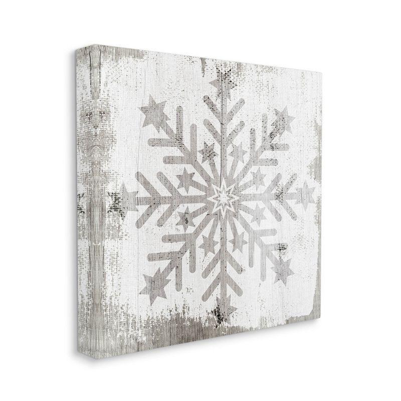 " Winter Snowflake Weathered Pattern " by Lil' Rue Painting Print