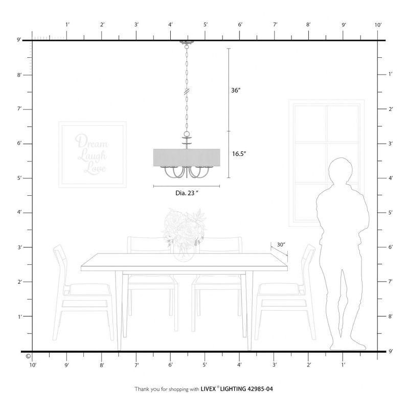 Livex Lighting Brookdale 5 - Light Pendant in  Black