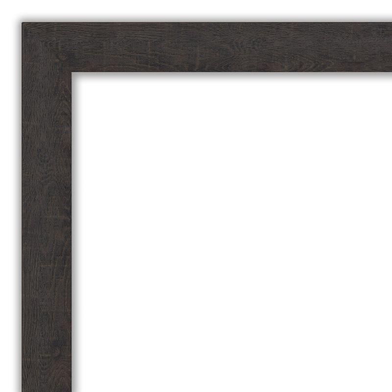 Espresso Woodgrain Rectangular Bathroom Vanity Mirror