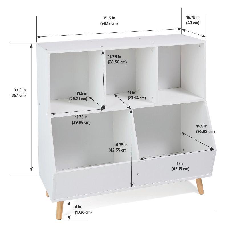 Badger Basket 5-Bin Storage Cubby With Feet