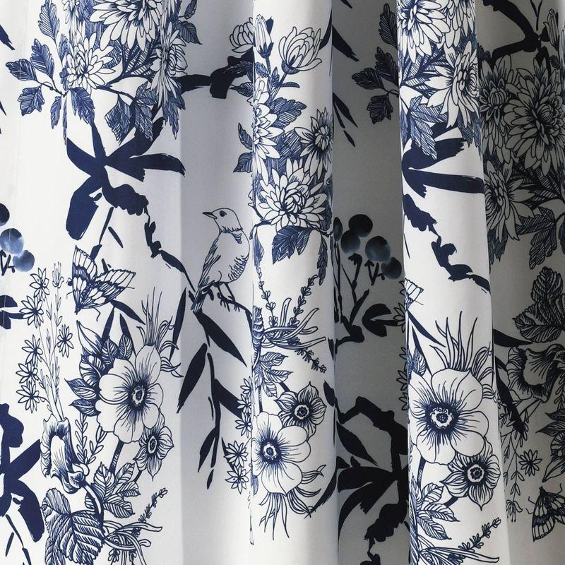 Botanical Garden Polyester Room Darkening Curtain Pair