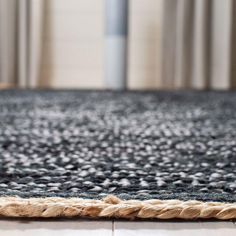 Cape Cod Black and Natural Wool Cotton Area Rug