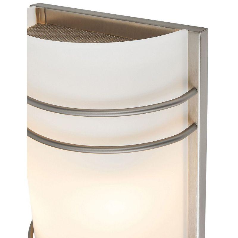 Artemis Brushed Steel LED Wall Sconce with Frosted Glass Shade