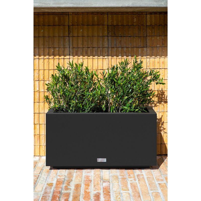 Veradek Block Series Long Box Small 25" Plastic Planter - Black