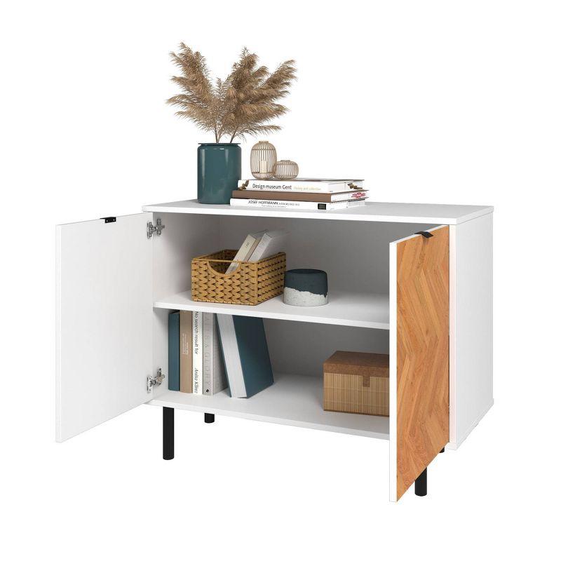 Manhattan Comfort Liam Mid - Century Modern 2 Shelf Accent Cabinet