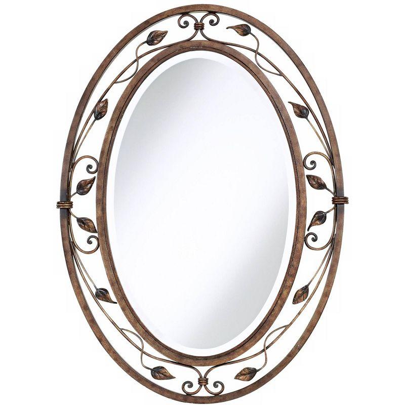 Eden Park Oval French Bronze Beveled Vanity Wall Mirror 39"