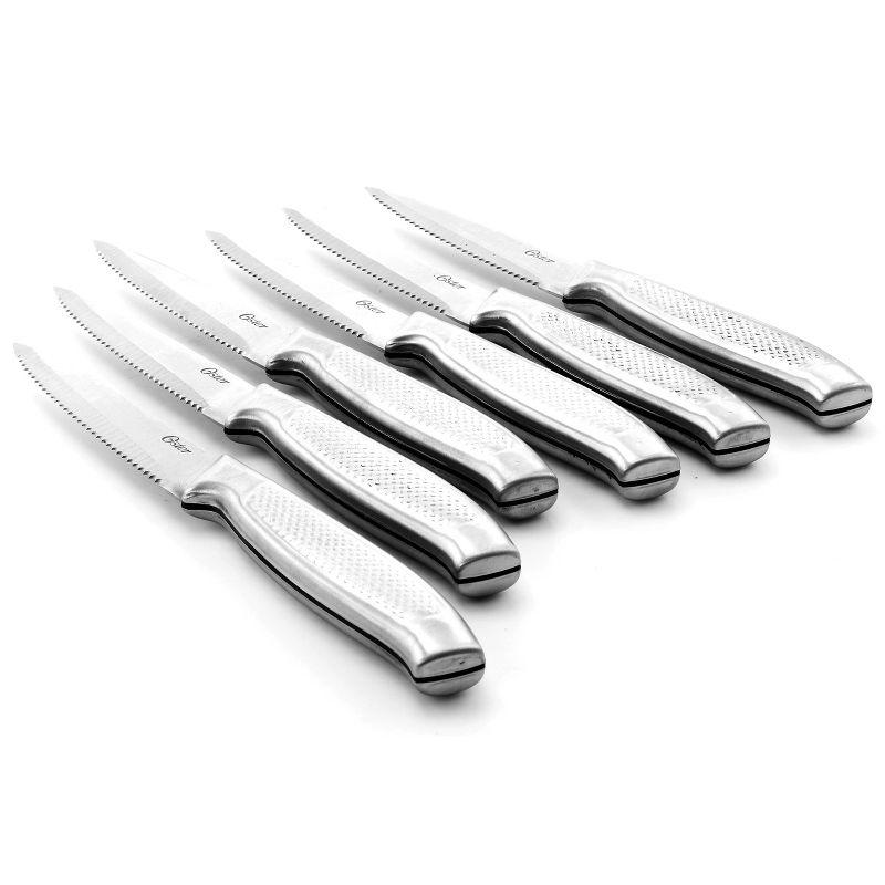 Oster Edgefield 14 Piece Stainless Steel Cutlery Knife Set with Black Knife Block