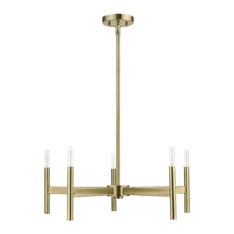Livex Lighting Copenhagen 5 - Light Chandelier in  Antique Brass