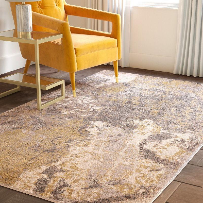 Gray Reversible Synthetic Rectangular Area Rug, 8' x 11'