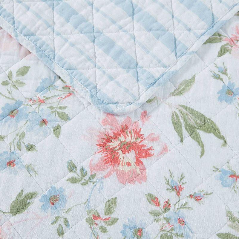 Emilie Blue Standard Cotton Quilt Set