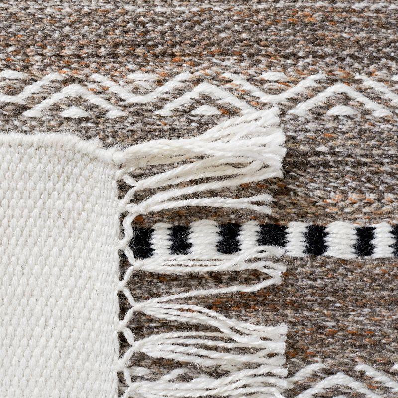 Striped Kilim STK101 Hand Woven Area Rug - Black/Ivory - 3'x5' - Safavieh.