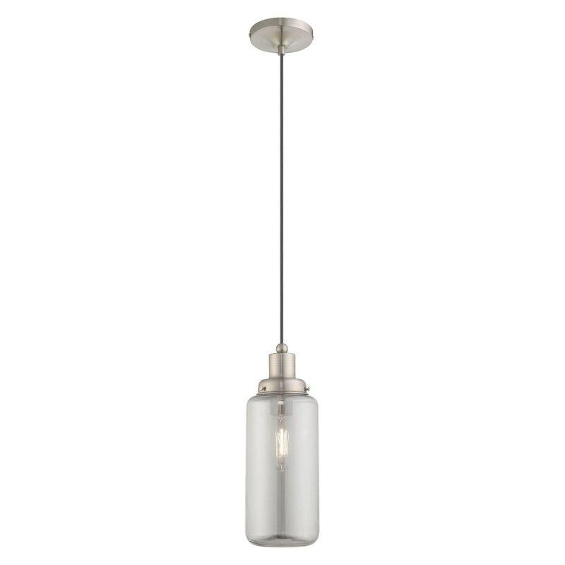 Livex Lighting Art Glass 1 - Light Pendant in  Brushed Nickel