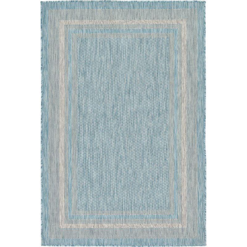 Unique Loom Outdoor Border Soft Border Border Woven Area Rug