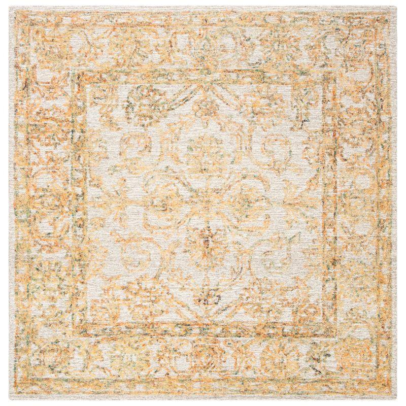 Abstract ABT477 Hand Tufted Area Rug - Beige/Gold - 6' X 6' Square - Safavieh.