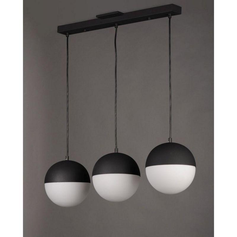 Hastings 3 Light Glass Dimmable Pendant