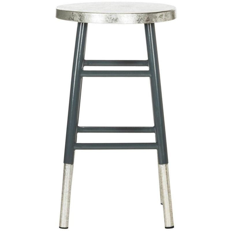 Kenzie Silver Dipped Counter Stool  - Safavieh