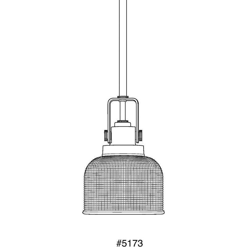 Progress Lighting Archie 1-Light Mini-Pendant, Chrome, Prismatic Glass Shade