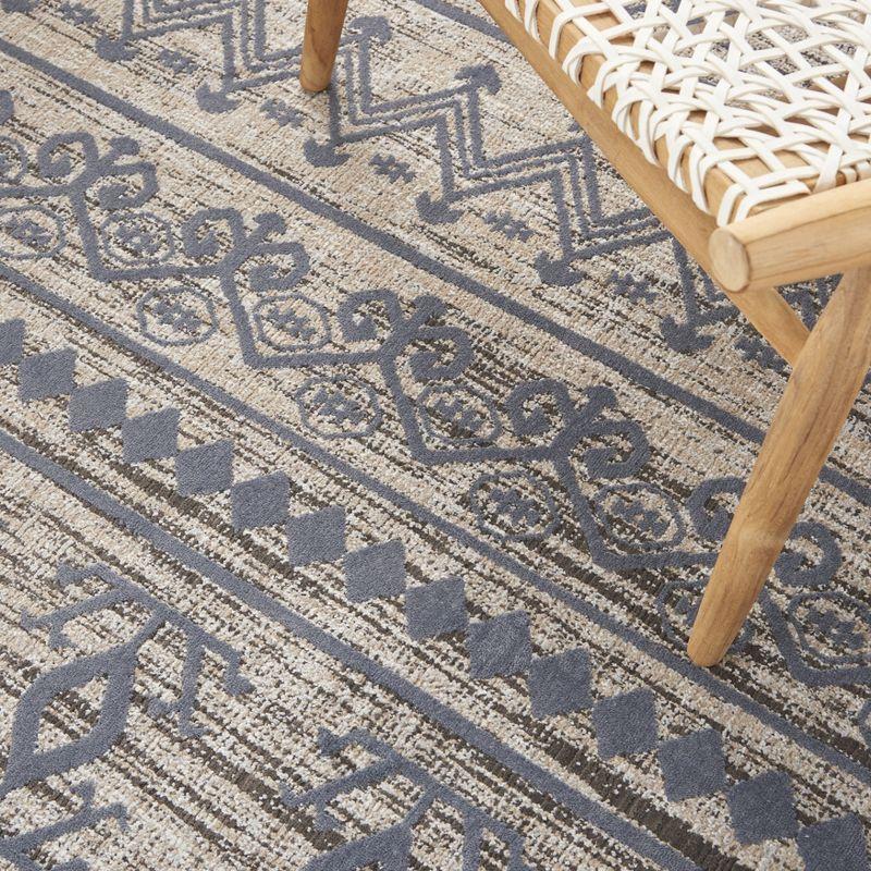 Nourison Asilah 5'3" x 7'11" Mocha/Charcoal Abstract Indoor Rug ASI03