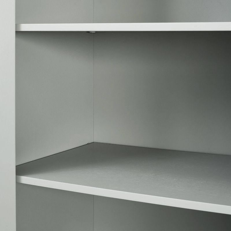 Savannah Tall Pantry Gray - Crosley: Shaker-Style Doors, Adjustable Shelves, Kitchen Storage