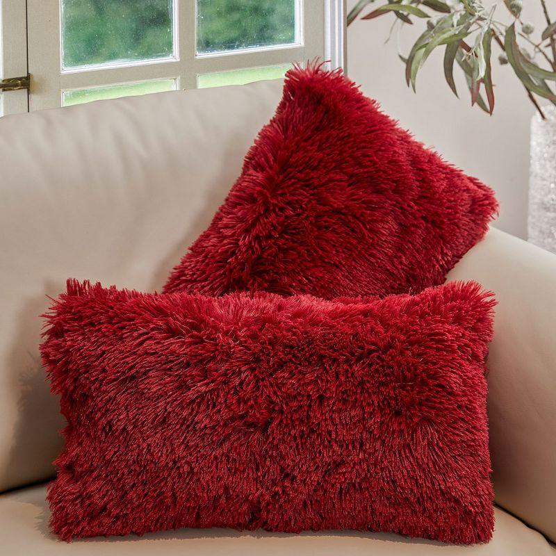 Cheer Collection Faux Fur Throw Pillow