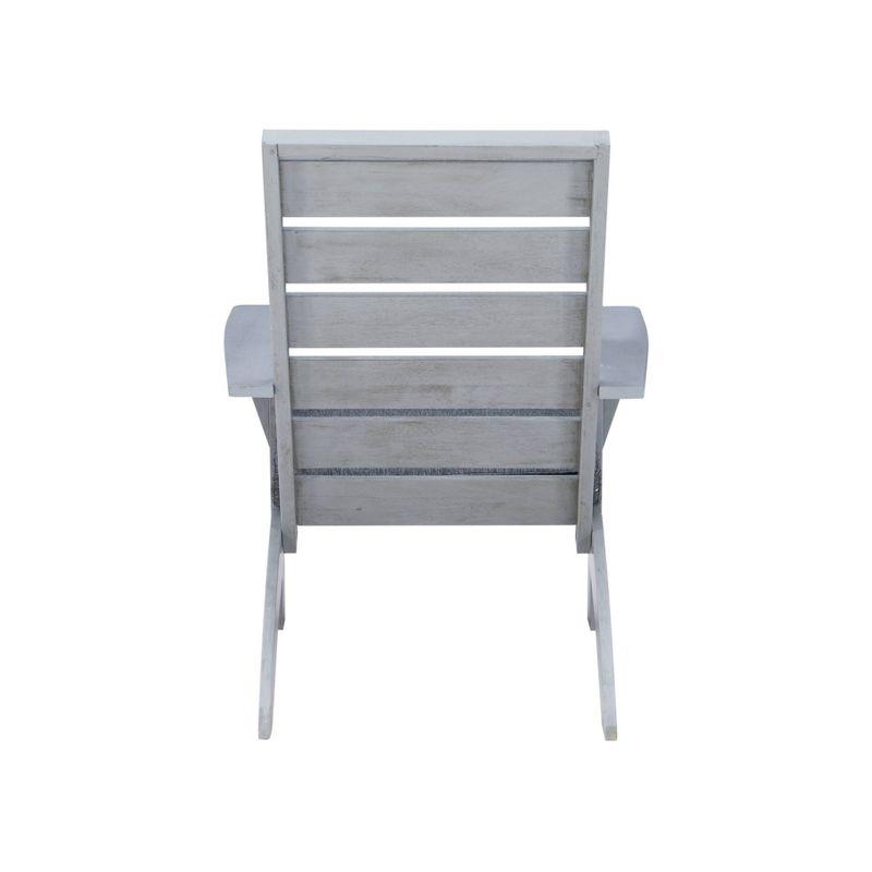Rockport Outdoor Acacia Wood Chair with Cushion Gray - Linon