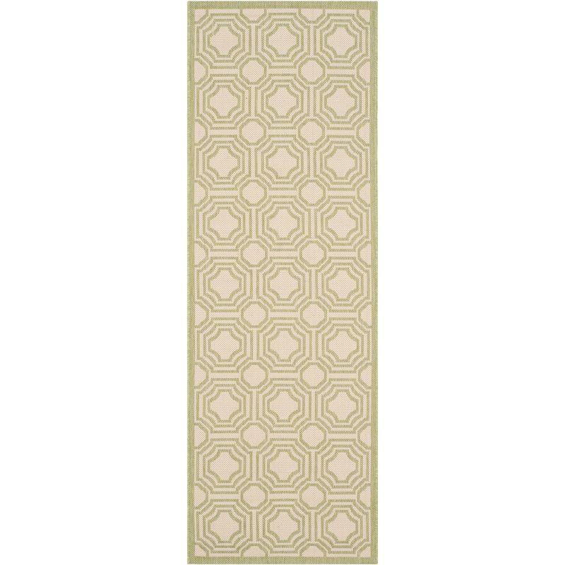 Courtyard CY6112 Power Loomed Indoor and Outdoor Runner Rug - Beige/Sweet Pea - 2'3"x6'7" - Safavieh