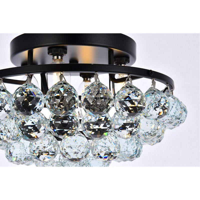 Elegant Lighting Corona 14 inch black flush mount