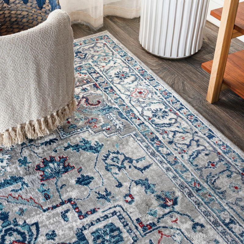 Modern Persian Vintage Medallion Runner Rug - JONATHAN Y