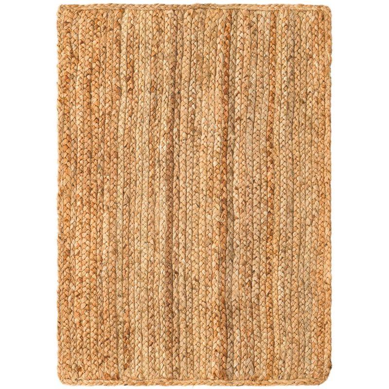 Unique Loom Braided Jute Luxe Collection Area Rug (2'  x 3' 1" Rectangle Natural)