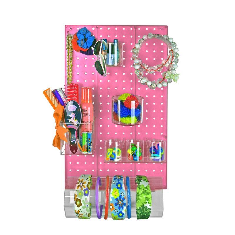 The DIY Multi-Purpose 10-Piece Pegboard Wall Organizer Kit with One Panel and Accessory Assortment (13.5"W x 22"H)