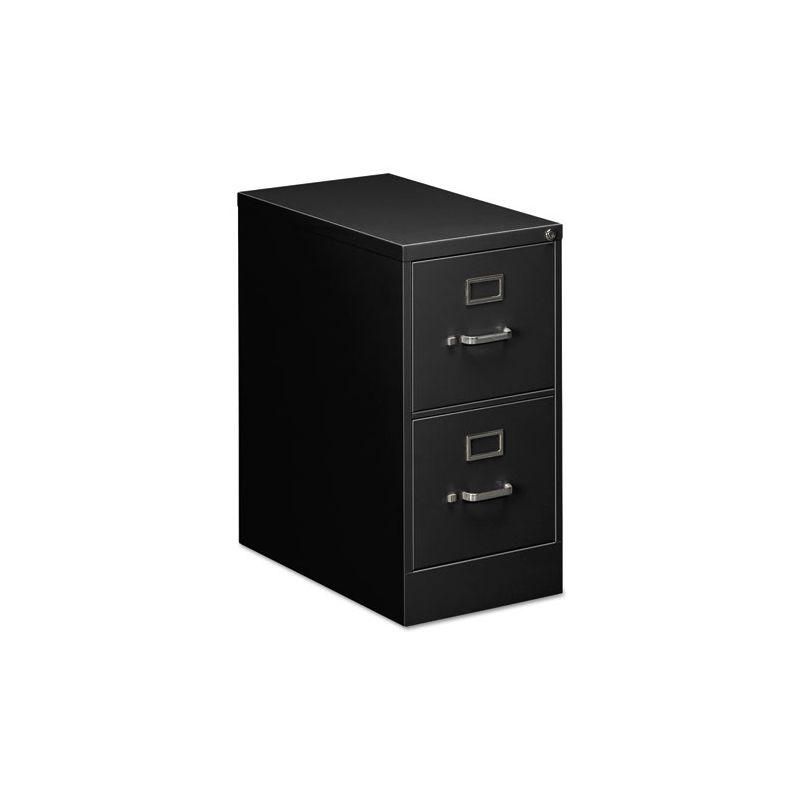 Black 15'' Wide 2-Drawer Lockable Steel File Cabinet