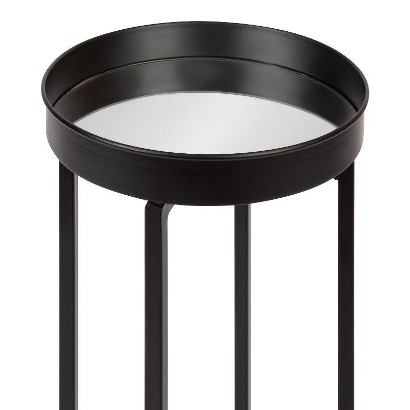Kate and Laurel Celia Round Metal Nesting Table, 2 Piece, Black