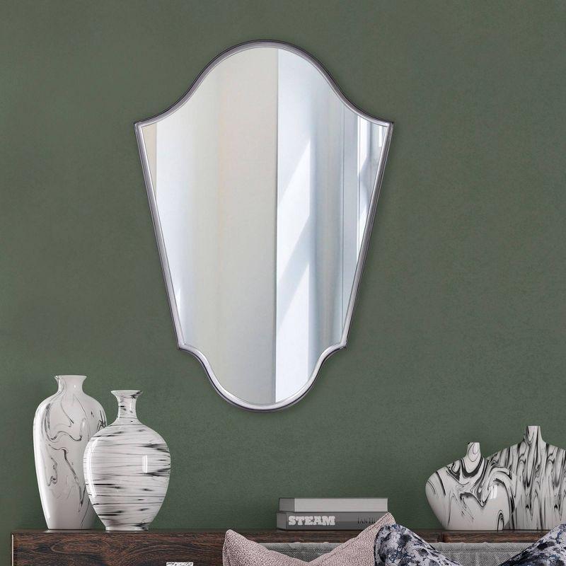 Classic Arch Graphite and Silver Iron Vanity Mirror