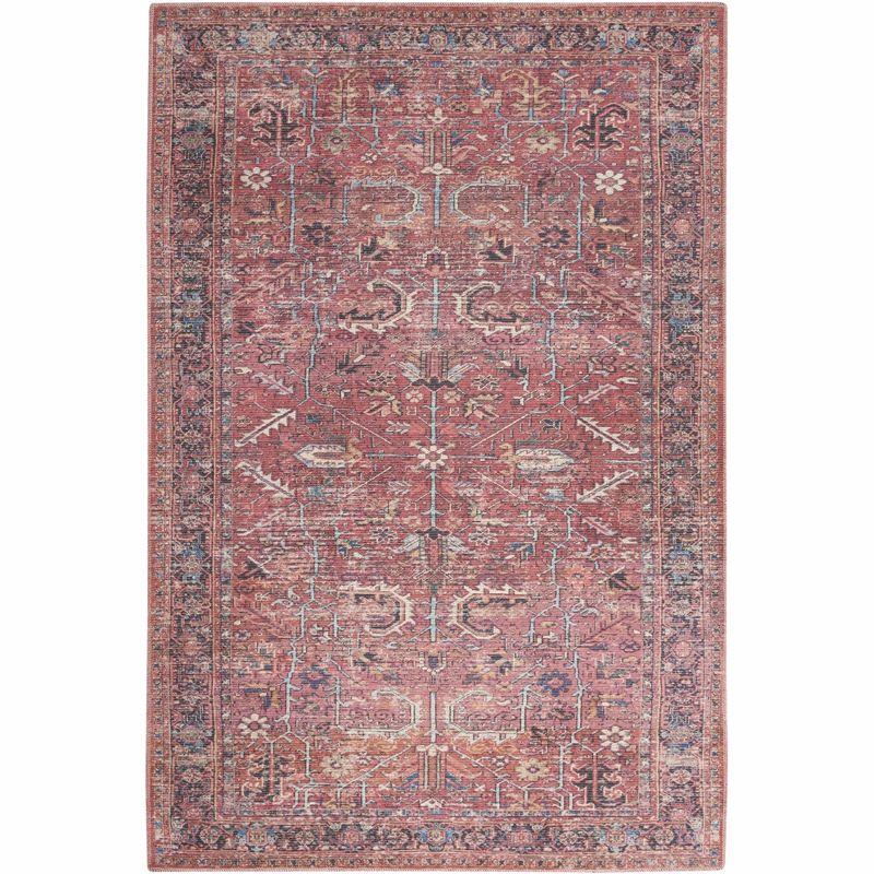 Machine Washable Oriental Red Area Rug