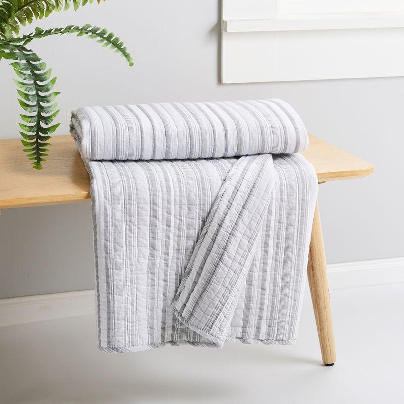 Bondi Stripe Quilted Throw - Levtex Home
