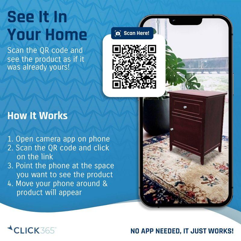 ClickDecor Alcott Side Table with Single Drawer and Storage Cabinet