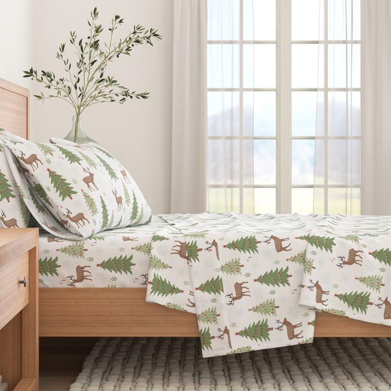 100% Cotton Lodge Printed Flannel Sheet Set