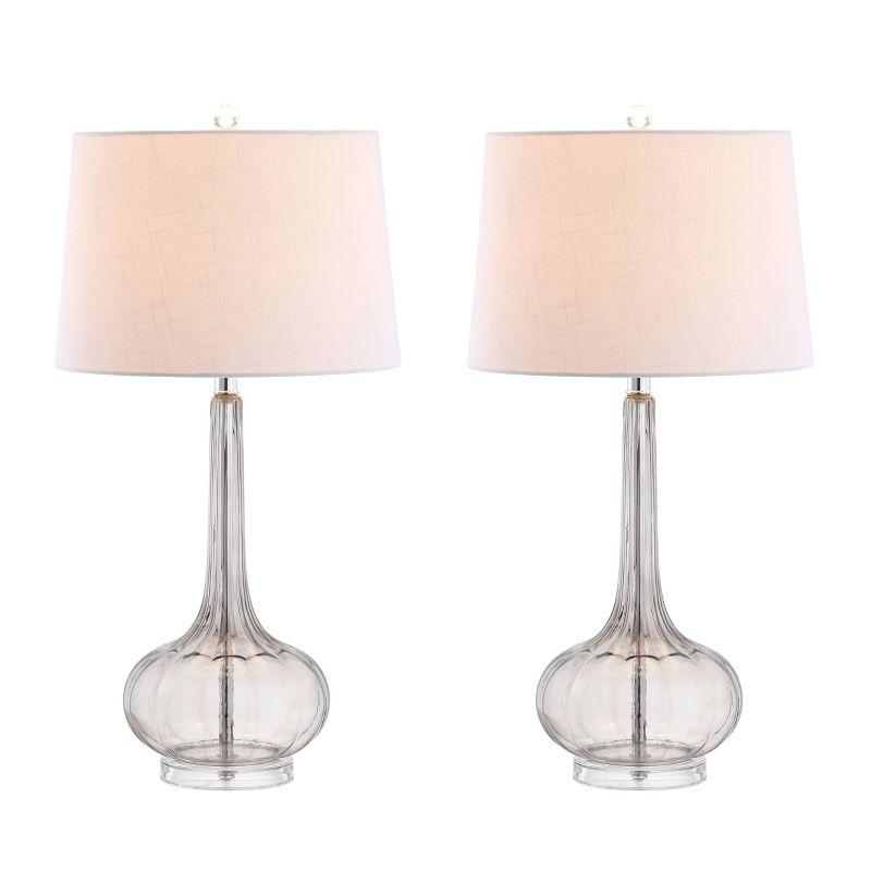 28.5" (Set of 2) Bette Glass Teardrop Table Lamp (Includes LED Light Bulb) - JONATHAN Y