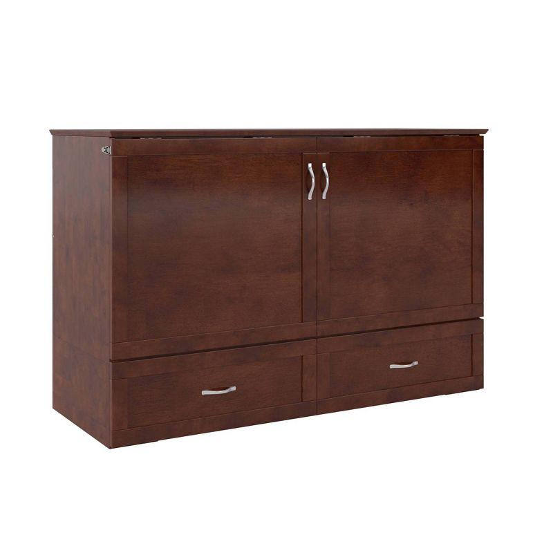 Queen Hamilton Murphy Bed Chest with Folding Mattress - AFI: USB Turbo Charger, Storage