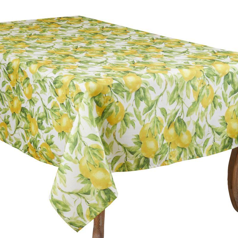 Saro Lifestyle Casual Tablecloth With Printed Lemon Design