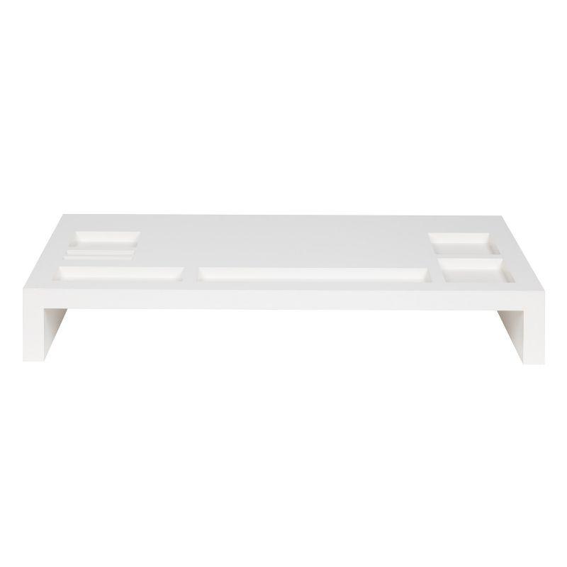 Kate and Laurel Briggs Rectangle MDF Computer Stand, 26x12x4, White