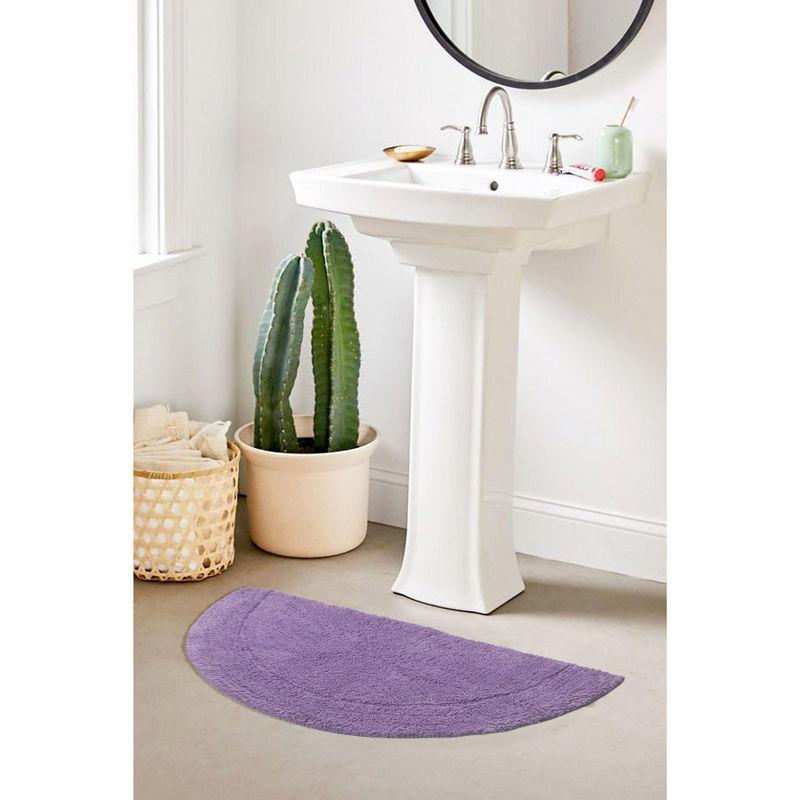 Waterford Collection Purple Cotton Tufted Bath Rug